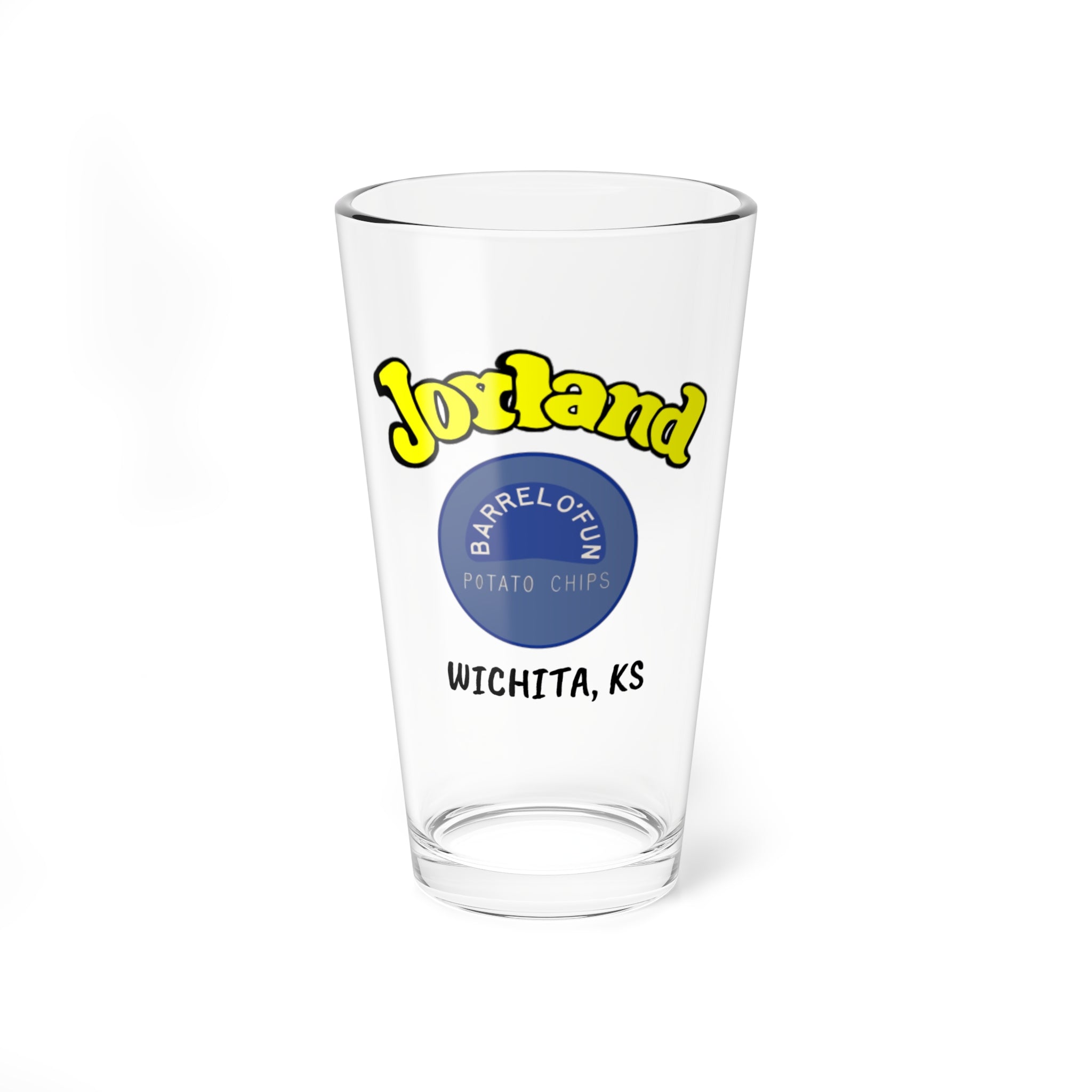 Mixing Glass — 16oz Cocktail Mixing Pint Glass with JOYLAND & 'Sta Krisp' Retro Logo