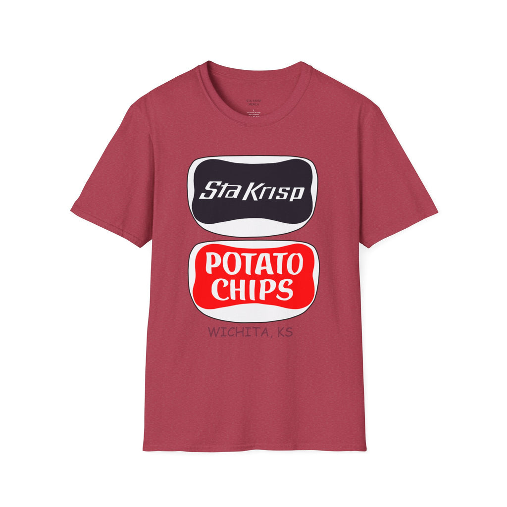 T-Shirt — 'StaKrisp Potato Chips' Retro Snack Logo Tee