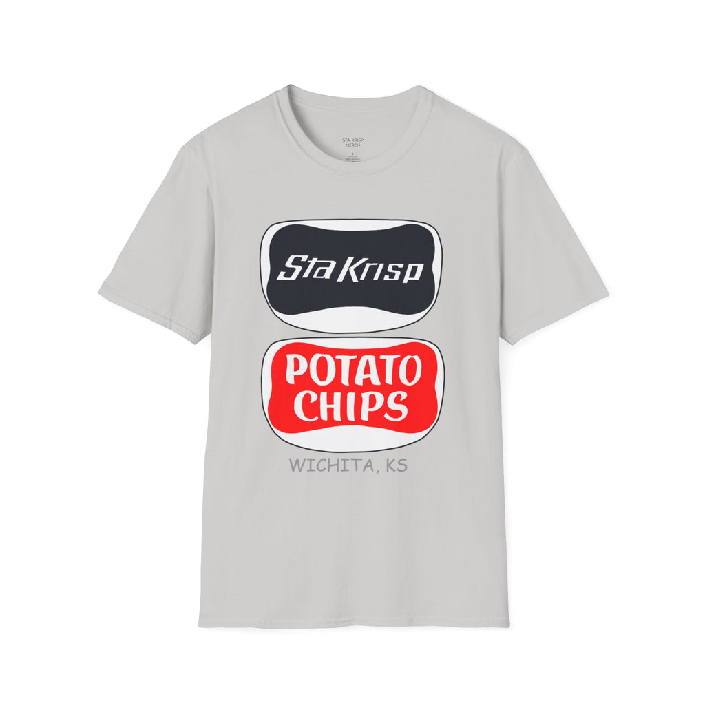 T-Shirt — 'StaKrisp Potato Chips' Retro Snack Logo Tee