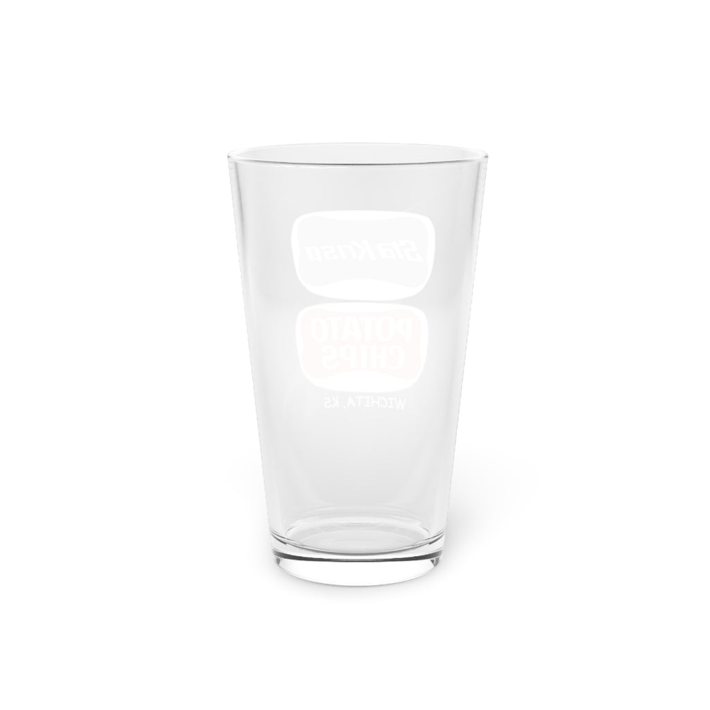 Pint Glass — Retro 'StaKrisp Potato Chips' Logo Beer Glass, 16oz
