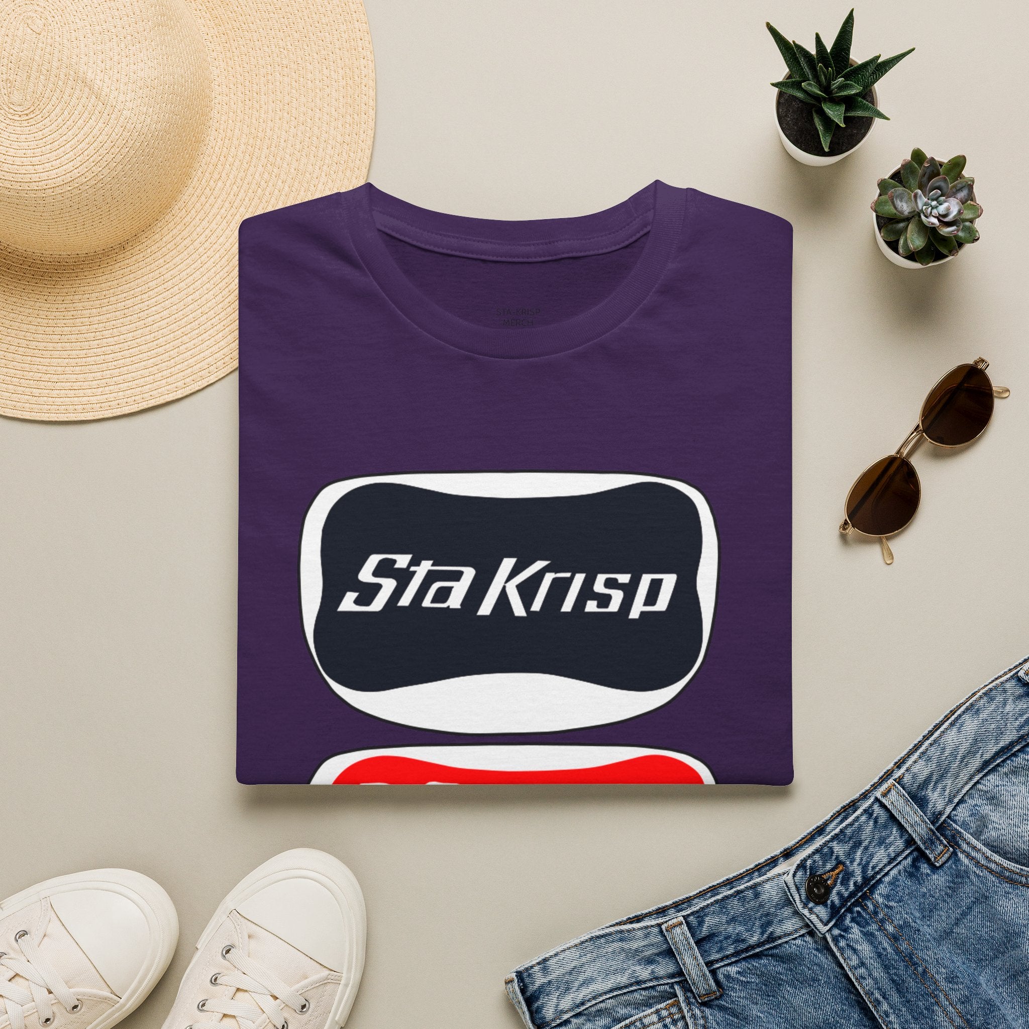 T-Shirt — 'StaKrisp Potato Chips' Retro Snack Logo Tee