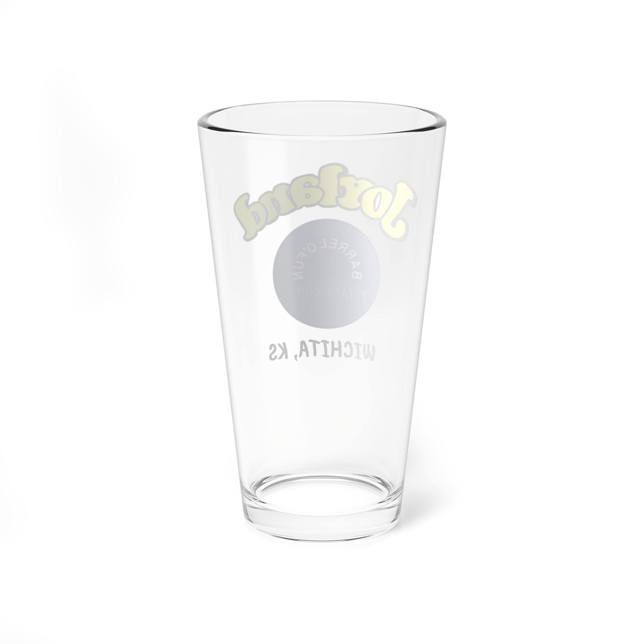 Mixing Glass — 16oz Cocktail Mixing Pint Glass with JOYLAND & 'Sta Krisp' Retro Logo