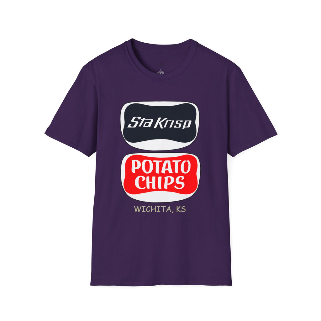 T-Shirt — 'StaKrisp Potato Chips' Retro Snack Logo Tee