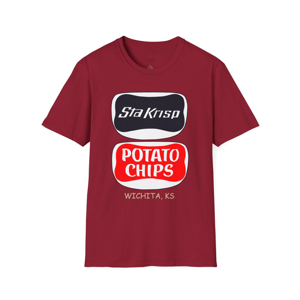 T-Shirt — 'StaKrisp Potato Chips' Retro Snack Logo Tee