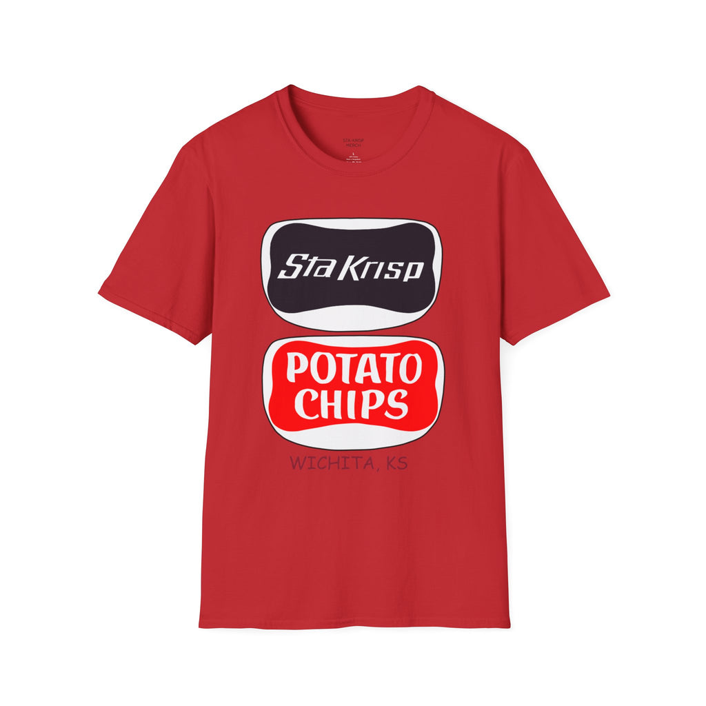 T-Shirt — 'StaKrisp Potato Chips' Retro Snack Logo Tee